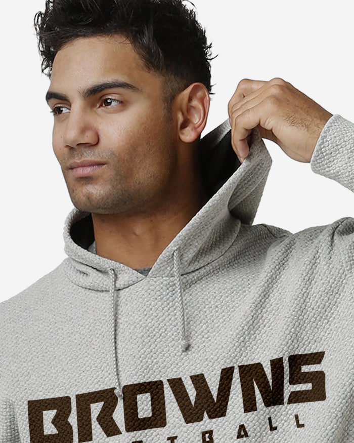 Cleveland Browns Gray Woven Hoodie FOCO - FOCO.com