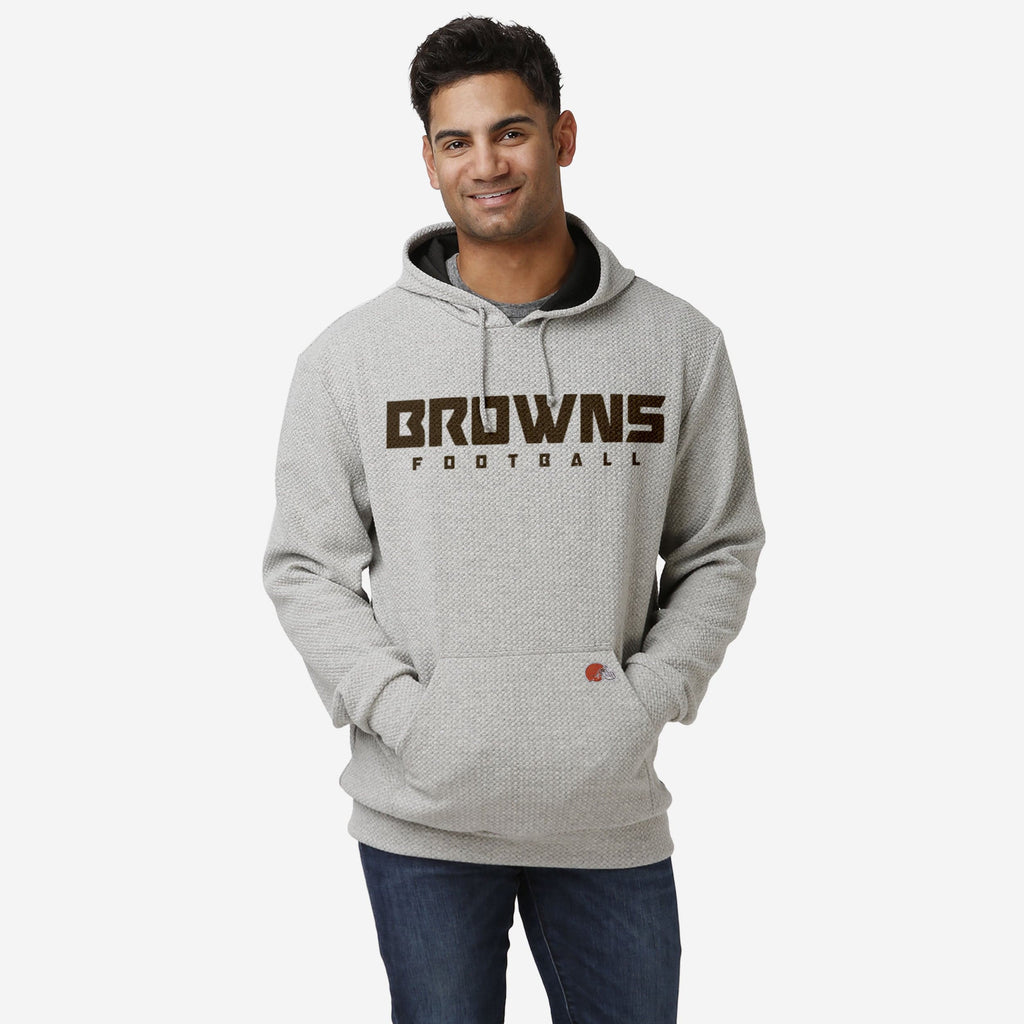 Cleveland Browns Gray Woven Hoodie FOCO S - FOCO.com