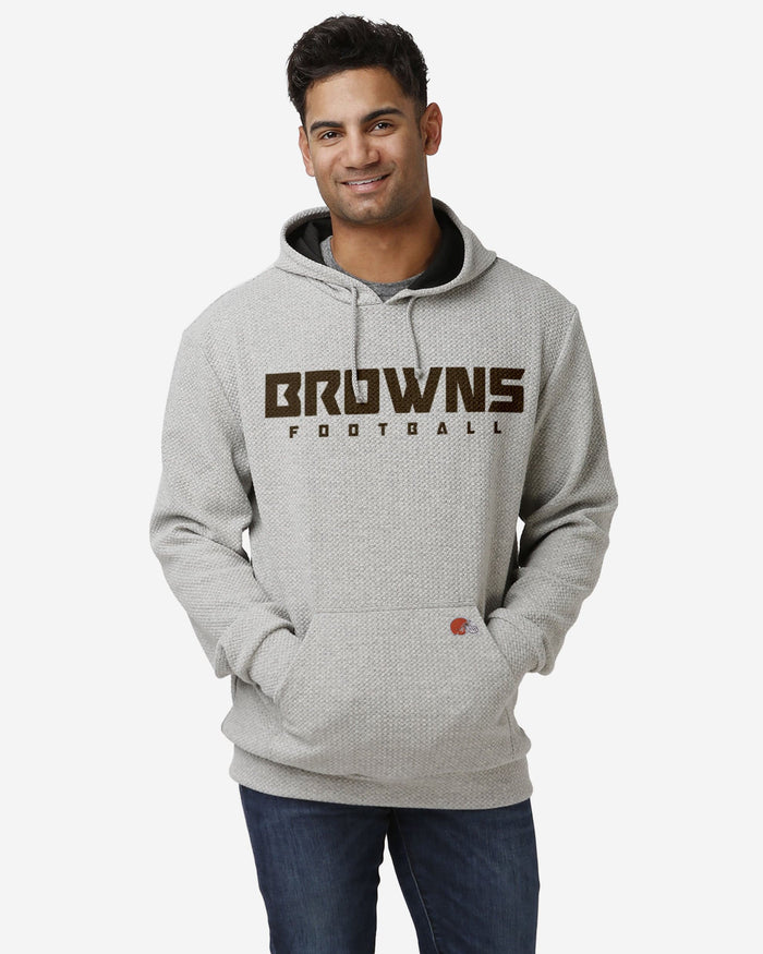 Cleveland Browns Gray Woven Hoodie FOCO S - FOCO.com