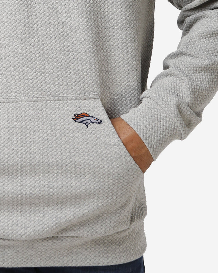 Denver Broncos Gray Woven Hoodie FOCO - FOCO.com