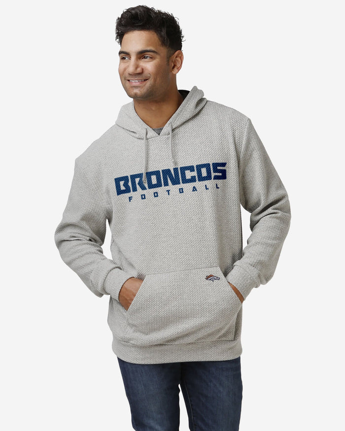 Denver Broncos Gray Woven Hoodie FOCO S - FOCO.com