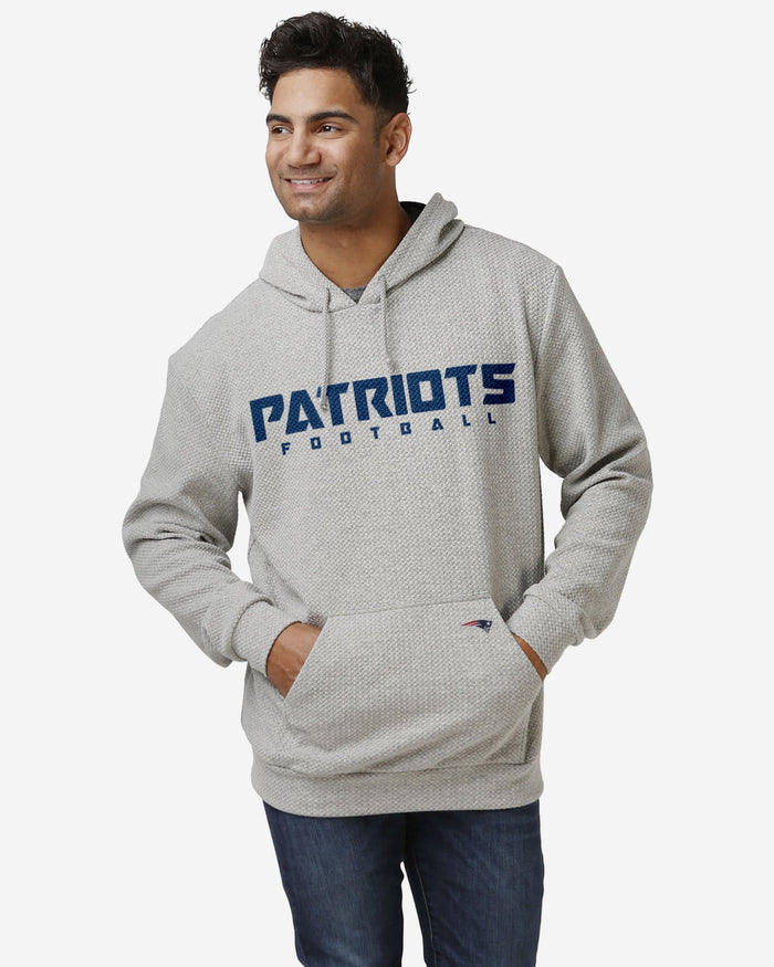 New England Patriots Gray Woven Hoodie FOCO S - FOCO.com