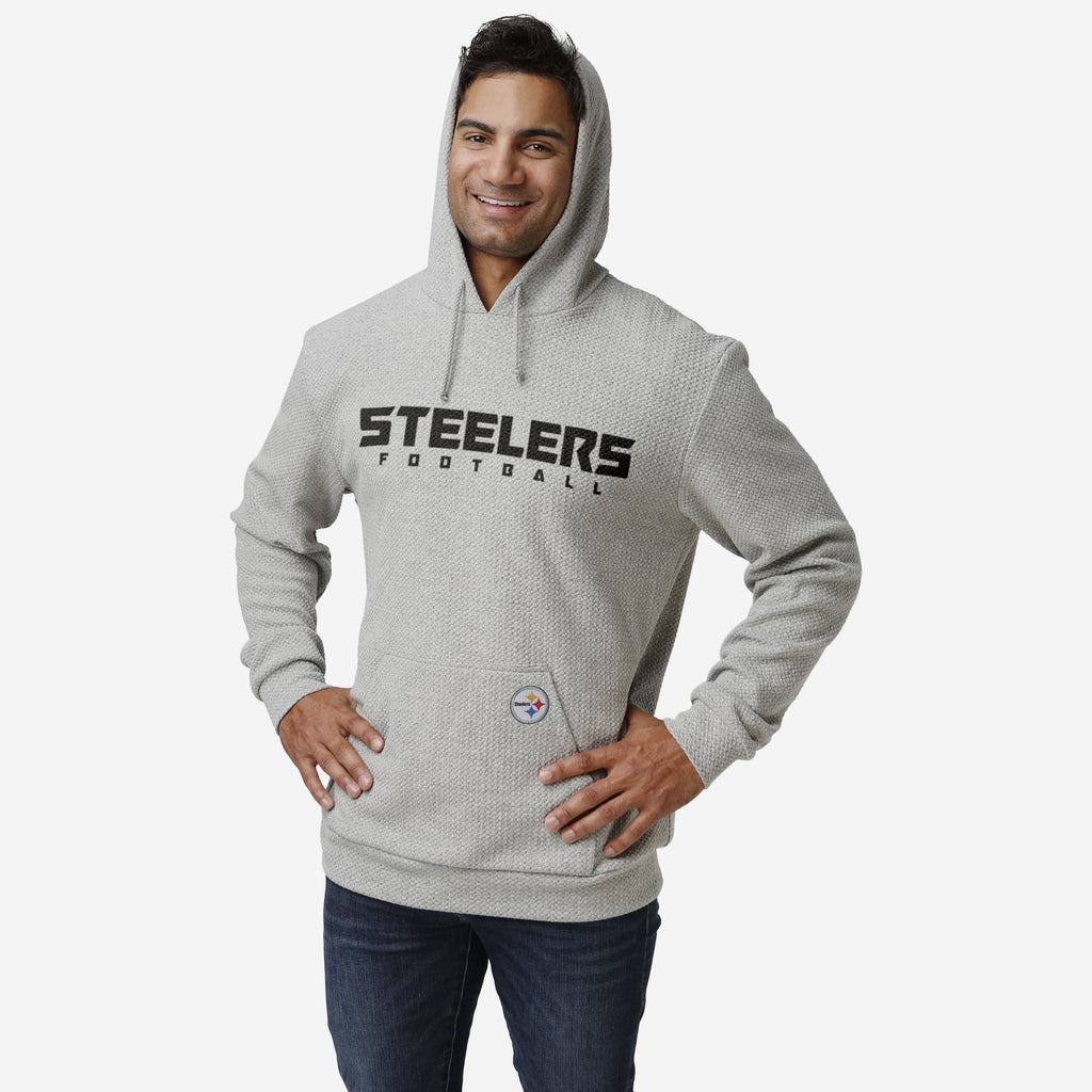 Pittsburgh Steelers Gray Woven Hoodie FOCO S - FOCO.com