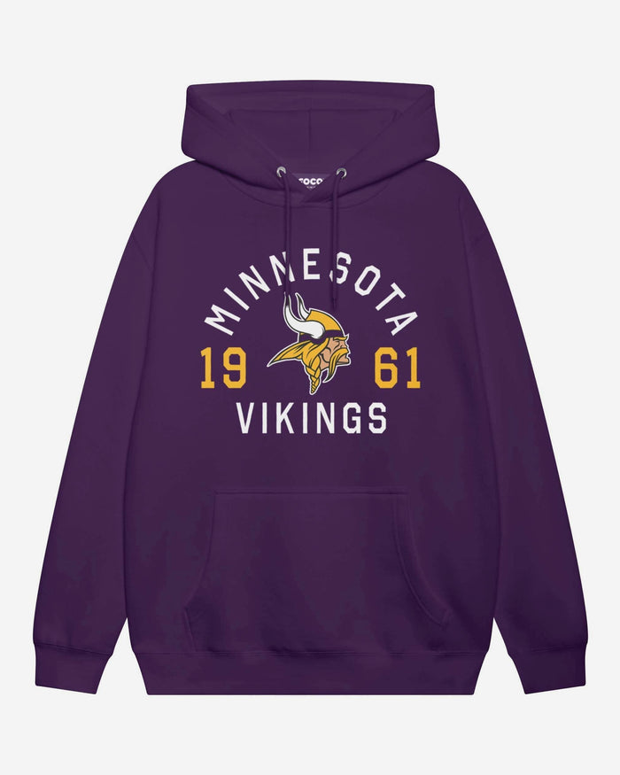 Minnesota Vikings Heritage Print Hoodie FOCO Team Purple S - FOCO.com