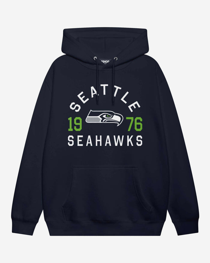 Seattle Seahawks Heritage Print Hoodie FOCO Navy S - FOCO.com