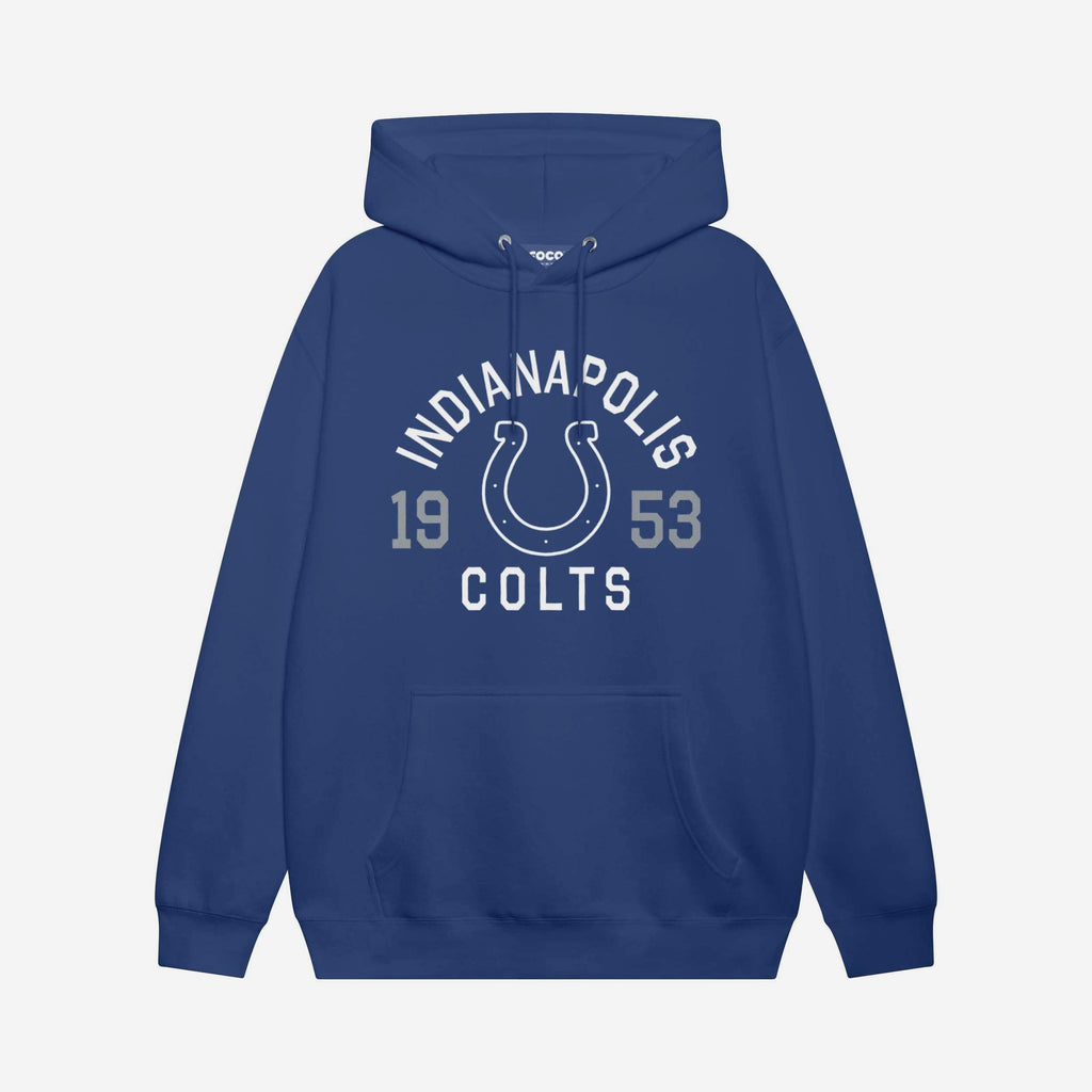 Indianapolis Colts Heritage Print Hoodie FOCO True Royal S - FOCO.com