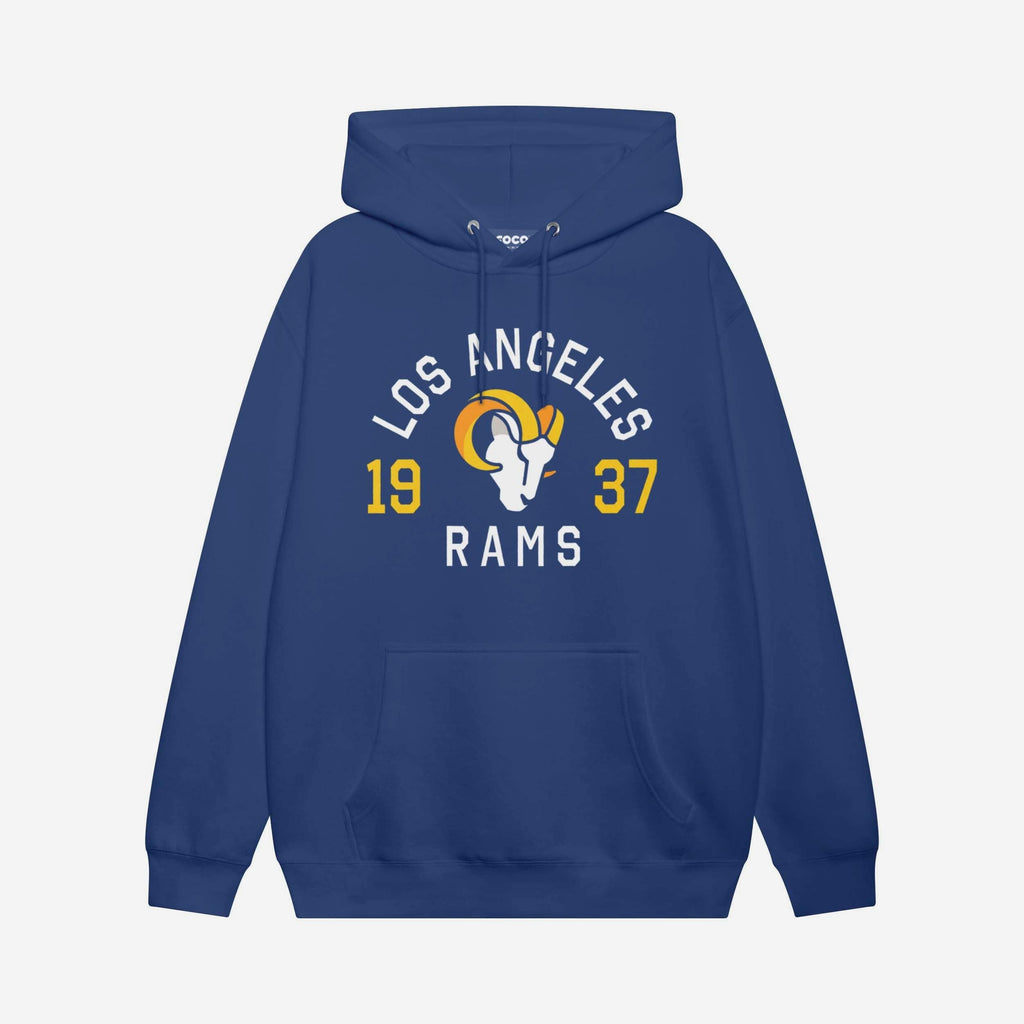 Los Angeles Rams Heritage Print Hoodie FOCO True Royal S - FOCO.com