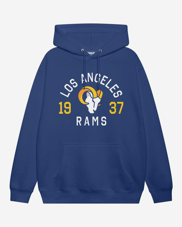 Los Angeles Rams Heritage Print Hoodie FOCO True Royal S - FOCO.com