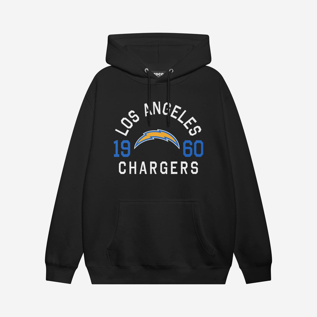 Los Angeles Chargers Heritage Print Hoodie FOCO Black S - FOCO.com