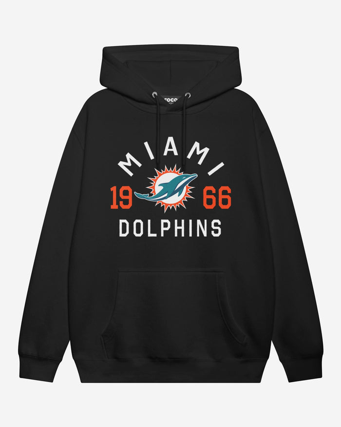 Miami Dolphins Heritage Print Hoodie FOCO Black S - FOCO.com