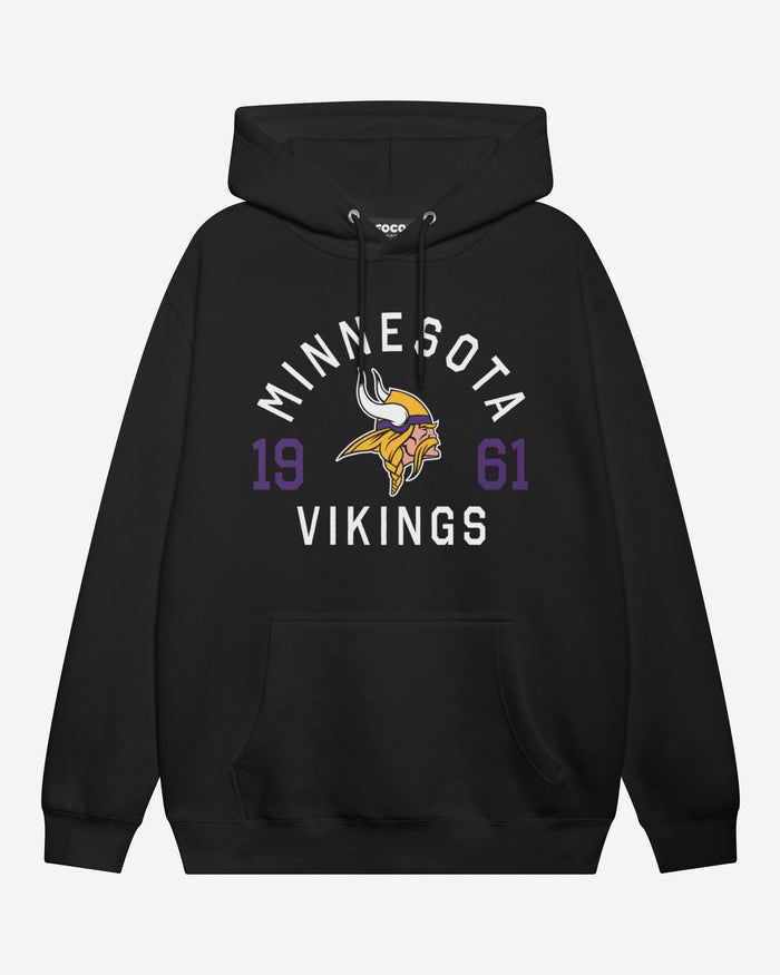 Minnesota Vikings Heritage Print Hoodie FOCO Black S - FOCO.com
