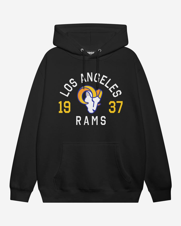 Los Angeles Rams Heritage Print Hoodie FOCO Black S - FOCO.com