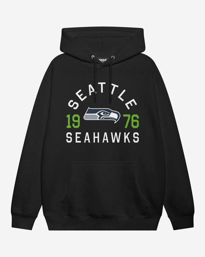 Seattle Seahawks Heritage Print Hoodie FOCO Black S - FOCO.com