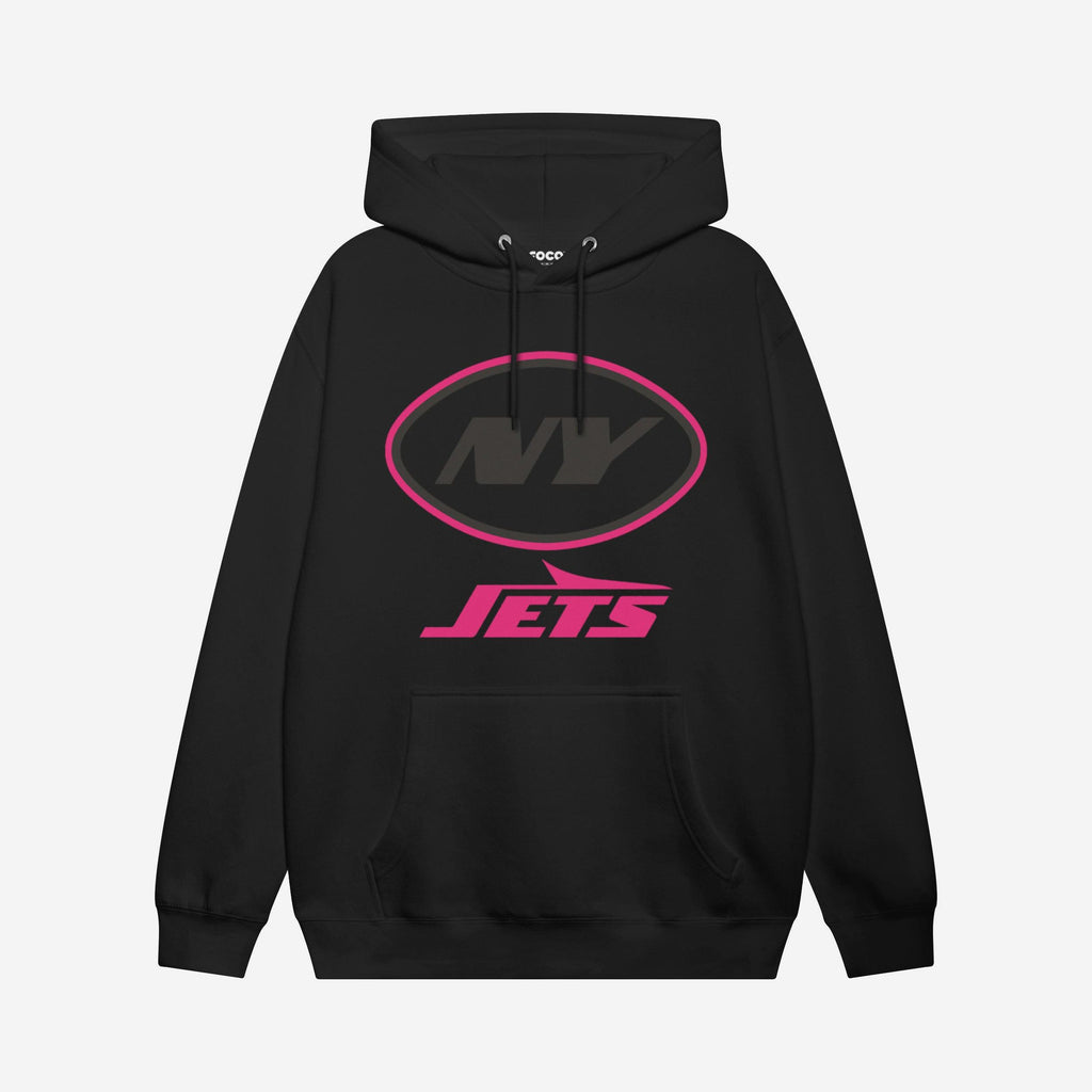 New York Jets Highlight Reel Hoodie FOCO Black/Neon Pink S - FOCO.com