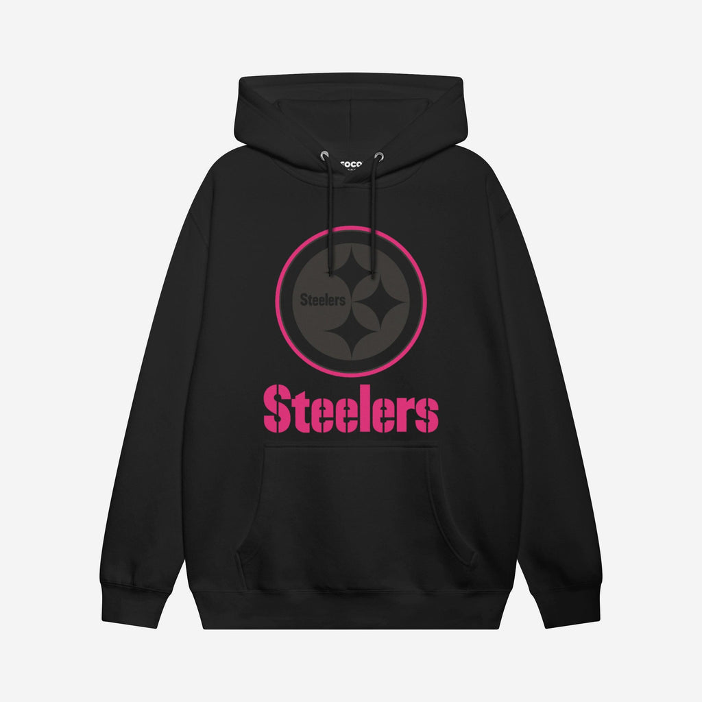 Pittsburgh Steelers Highlight Reel Hoodie FOCO Black/Neon Pink S - FOCO.com
