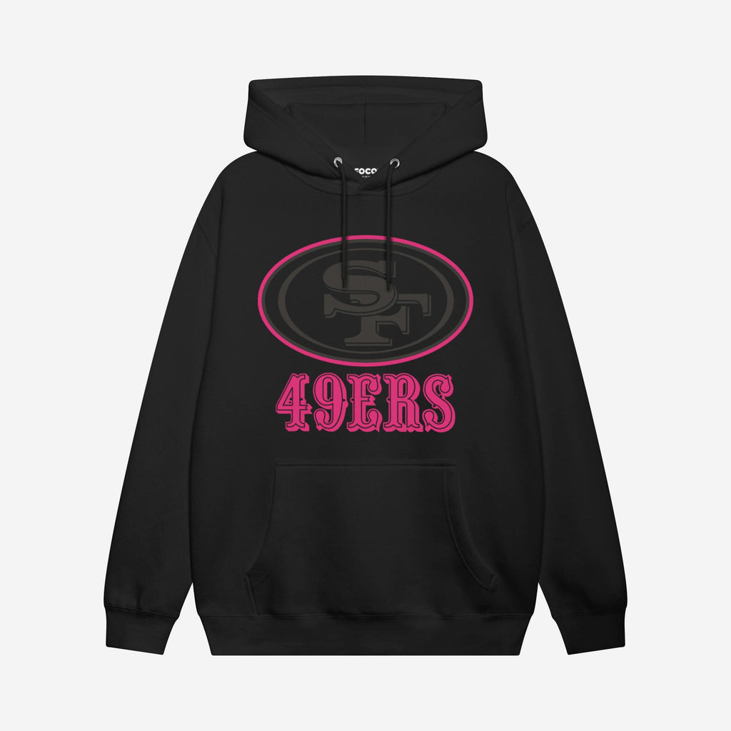 San Francisco 49ers Highlight Reel Hoodie FOCO Black/Neon Pink S - FOCO.com