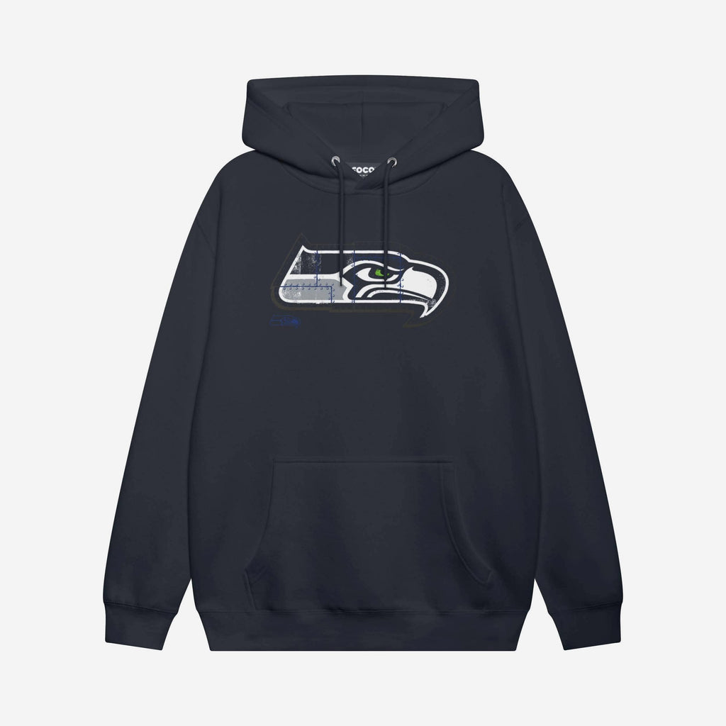 Seattle Seahawks Rivet Logo Hoodie FOCO S - FOCO.com