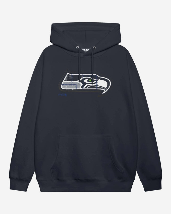 Seattle Seahawks Rivet Logo Hoodie FOCO S - FOCO.com