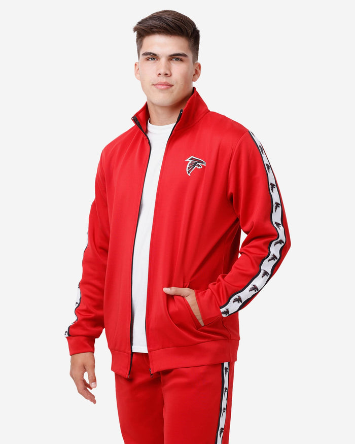 Atlanta Falcons Stripe Logo Track Jacket FOCO - FOCO.com