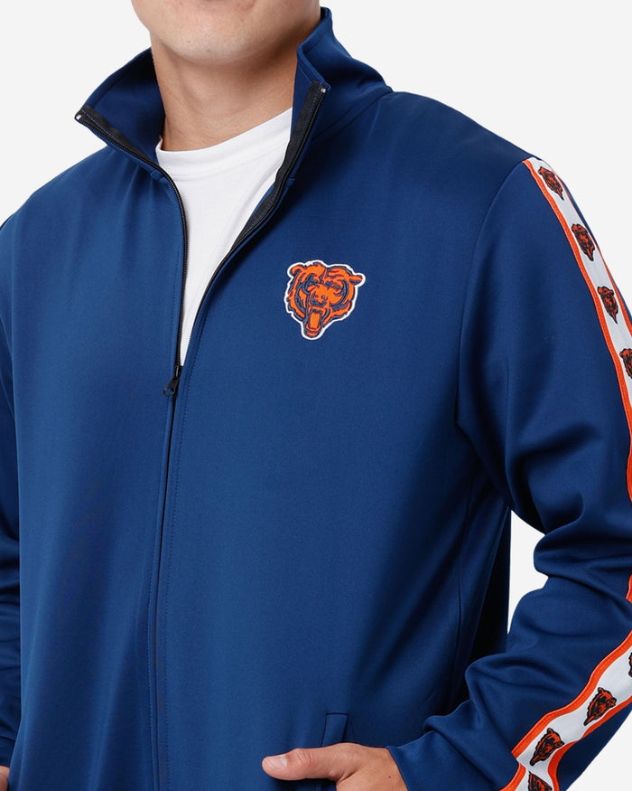 Chicago Bears Stripe Logo Track Jacket FOCO - FOCO.com