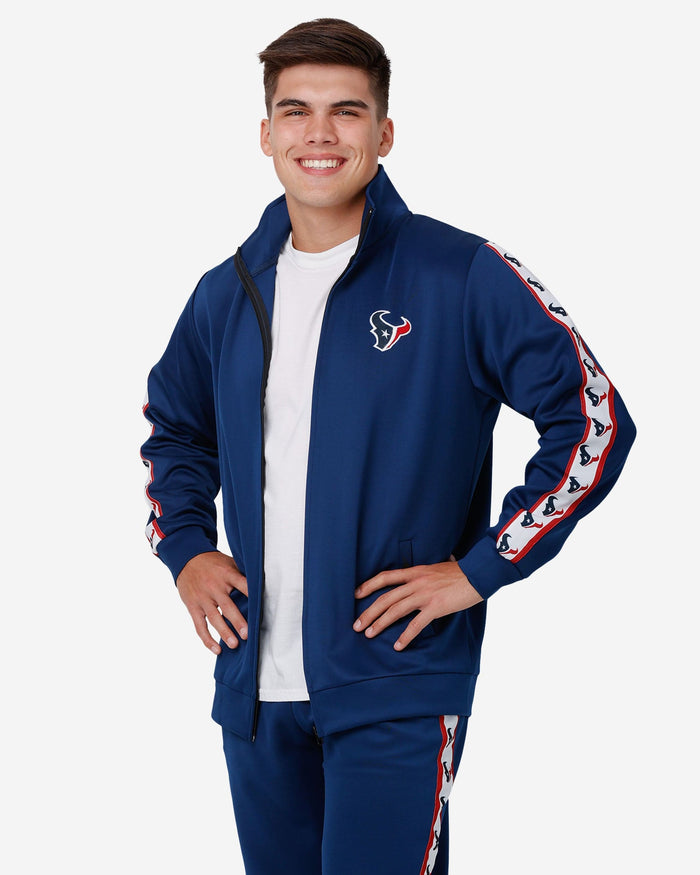 Houston Texans Stripe Logo Track Jacket FOCO - FOCO.com