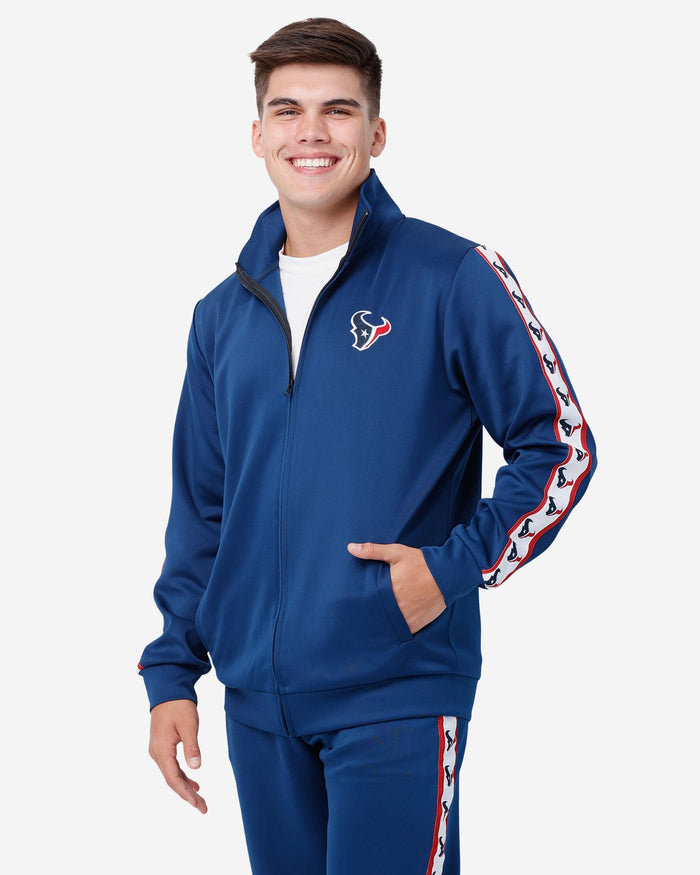 Houston Texans Stripe Logo Track Jacket FOCO S - FOCO.com