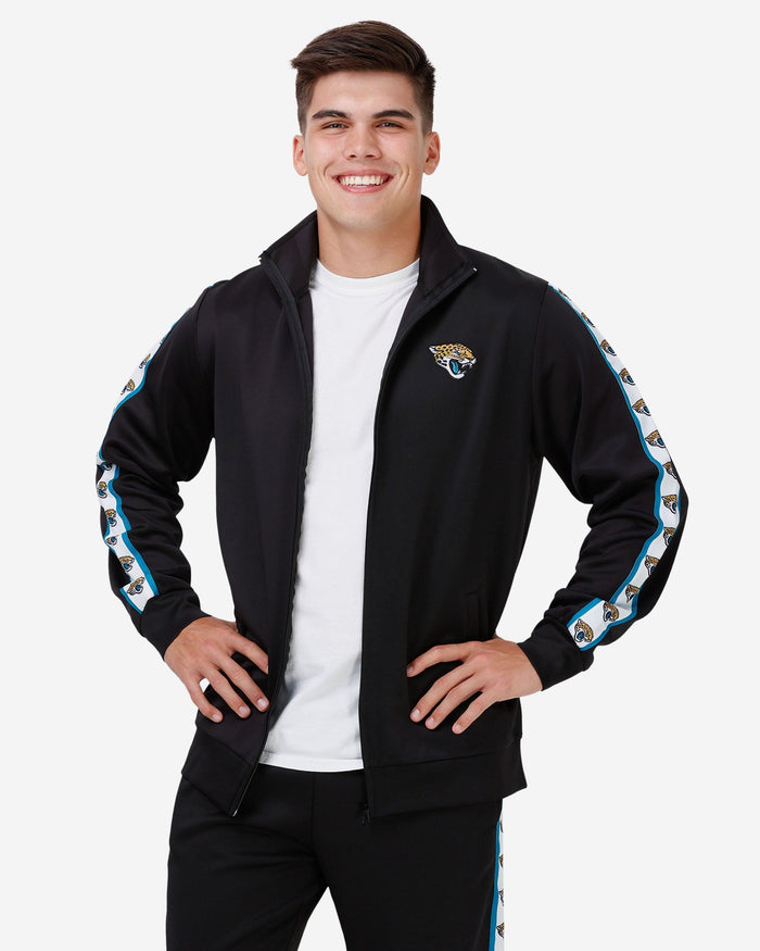 Jacksonville Jaguars Stripe Logo Track Jacket FOCO - FOCO.com