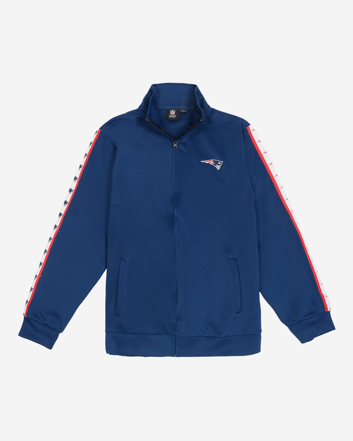 New England Patriots Stripe Logo Track Jacket FOCO - FOCO.com