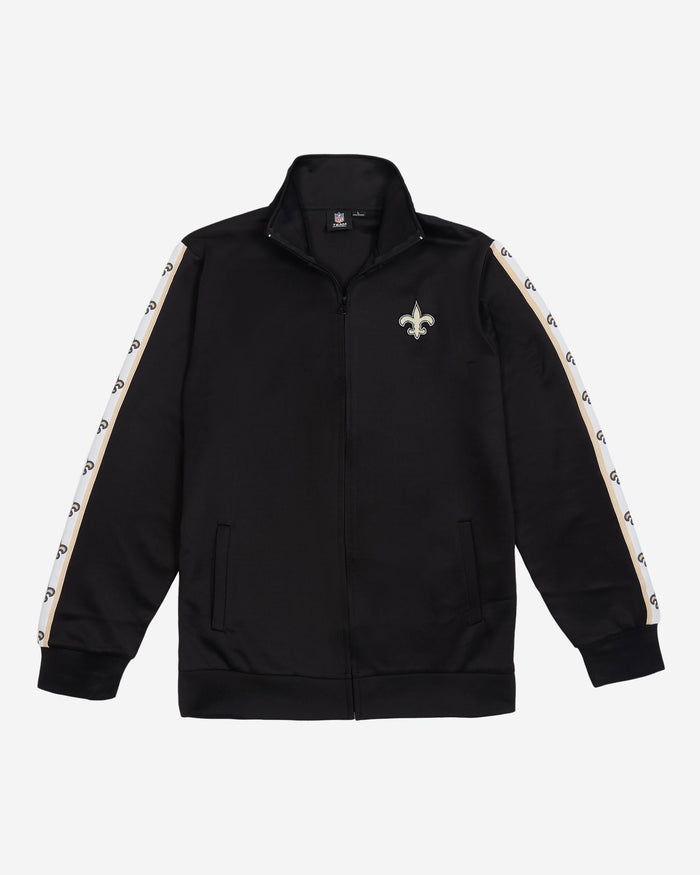 New Orleans Saints Stripe Logo Track Jacket FOCO - FOCO.com