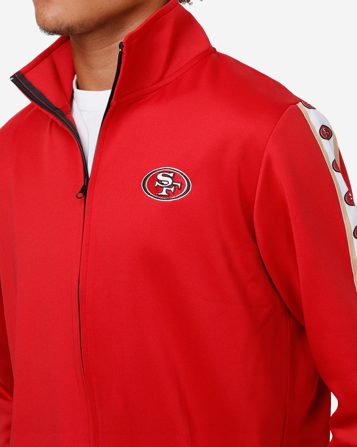 San Francisco 49ers Stripe Logo Track Jacket FOCO - FOCO.com