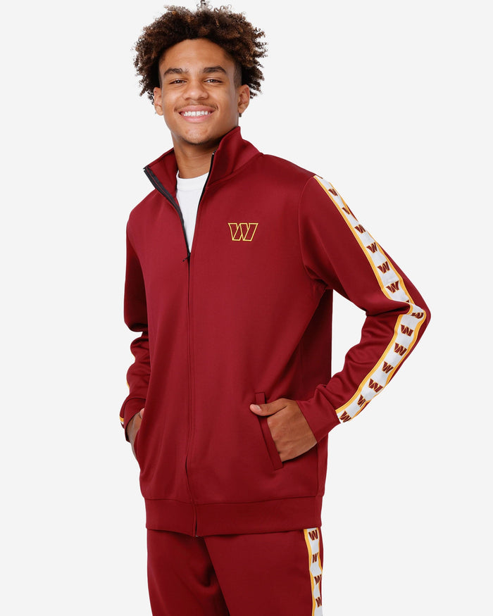 Washington Commanders Stripe Logo Track Jacket FOCO S - FOCO.com