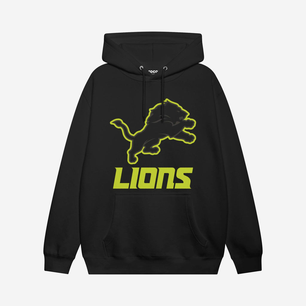 Detroit Lions Highlight Reel Hoodie FOCO Black/Volt S - FOCO.com