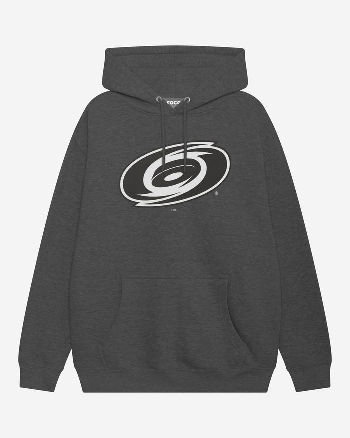 Carolina Hurricanes Black & White Primary Logo Hoodie FOCO S - FOCO.com