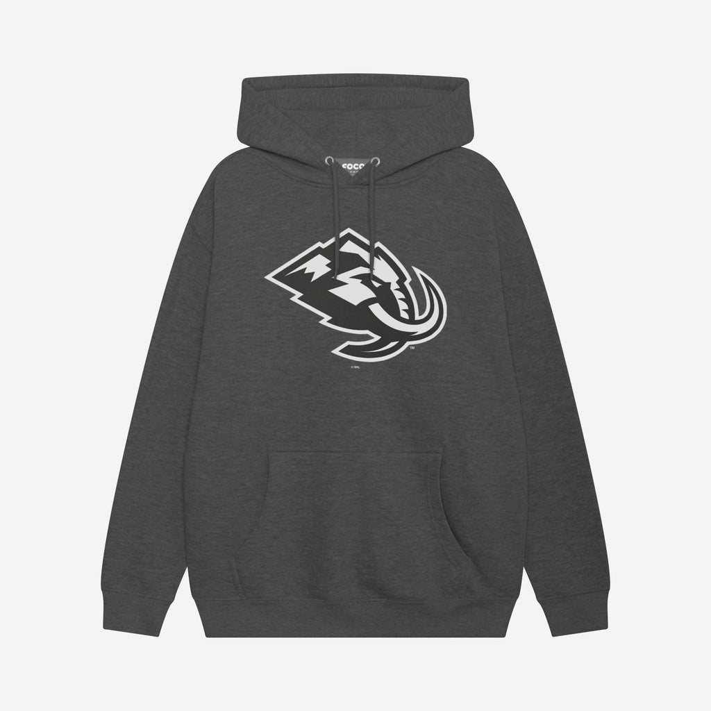 Utah Mammoth Black & White Primary Logo Hoodie FOCO S - FOCO.com