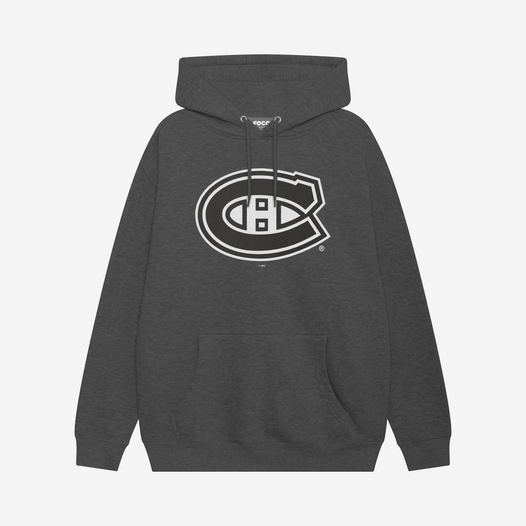 Montreal Canadiens Black & White Primary Logo Hoodie FOCO S - FOCO.com