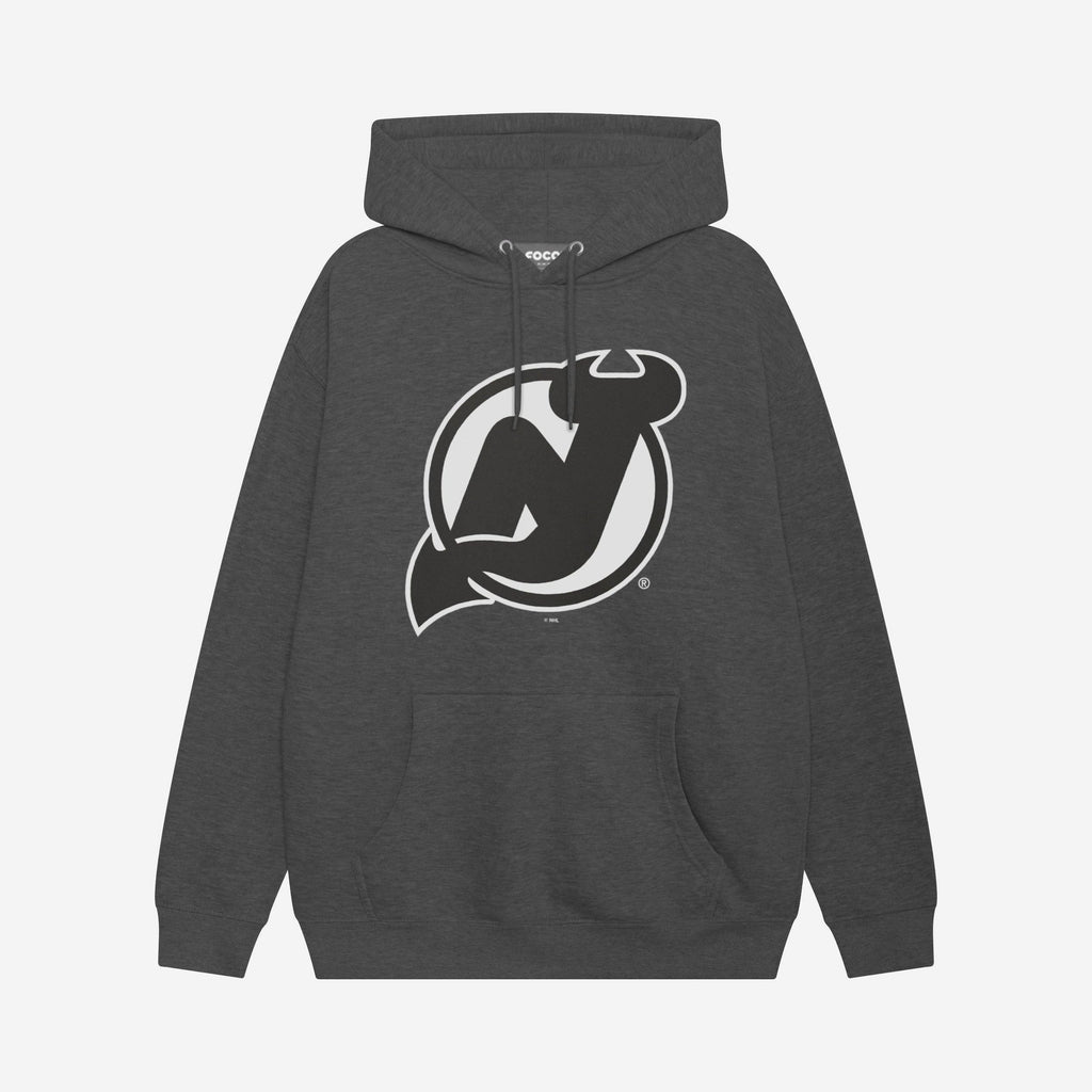 New Jersey Devils Black & White Primary Logo Hoodie FOCO S - FOCO.com
