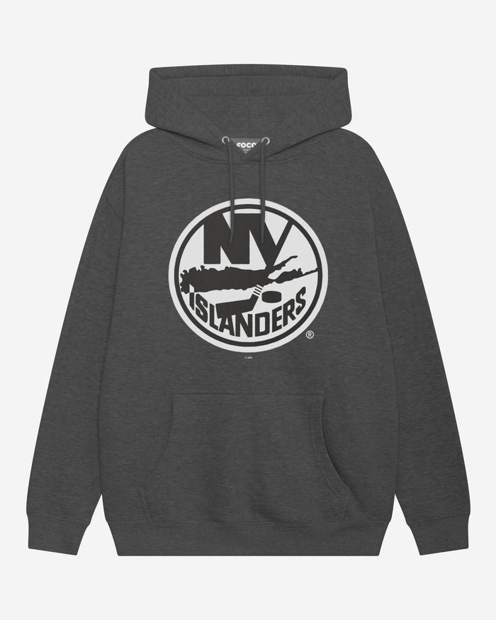 New York Islanders Black & White Primary Logo Hoodie FOCO S - FOCO.com