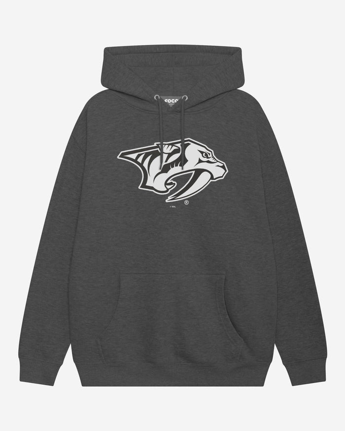 Nashville Predators Black & White Primary Logo Hoodie FOCO S - FOCO.com