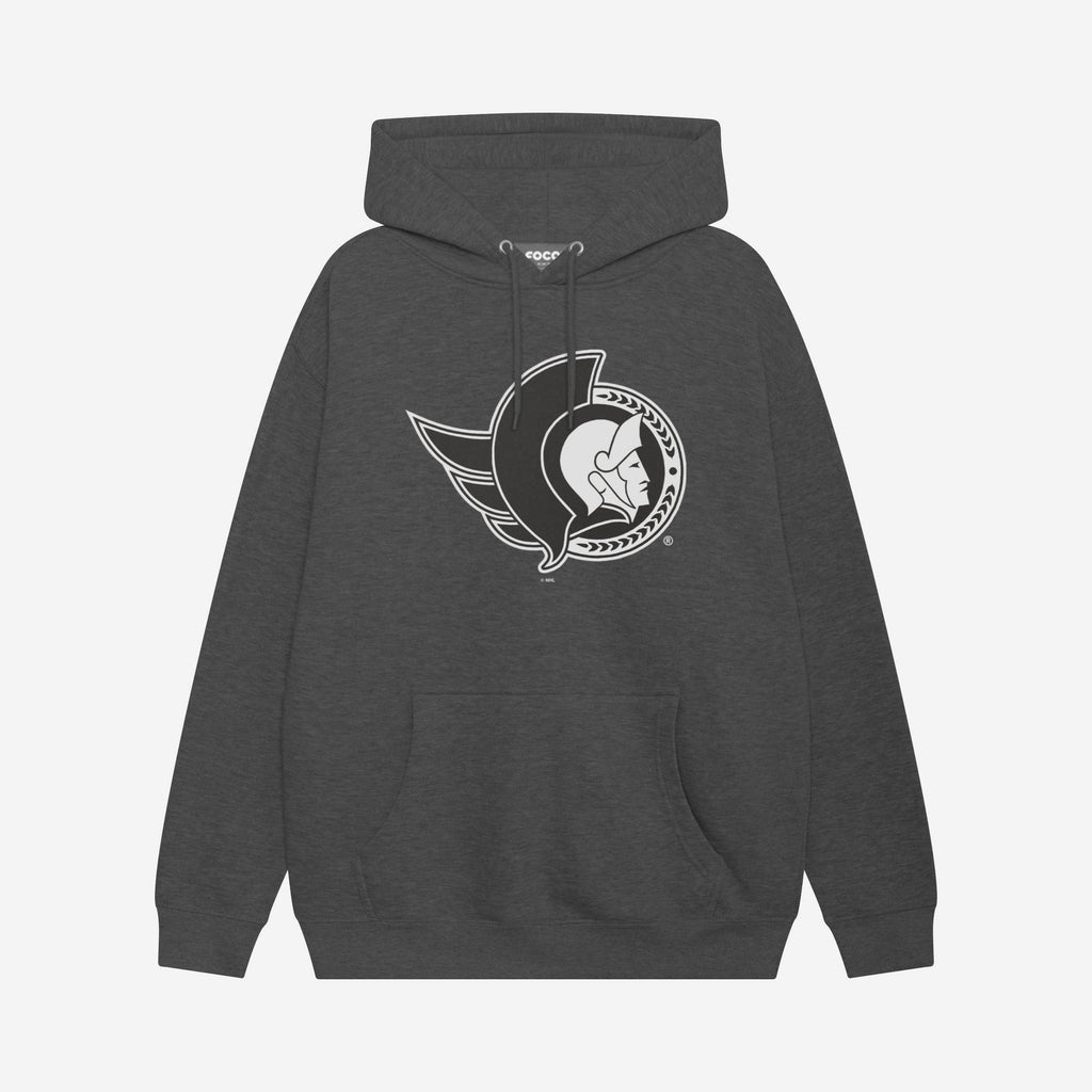 Ottawa Senators Black & White Primary Logo Hoodie FOCO S - FOCO.com