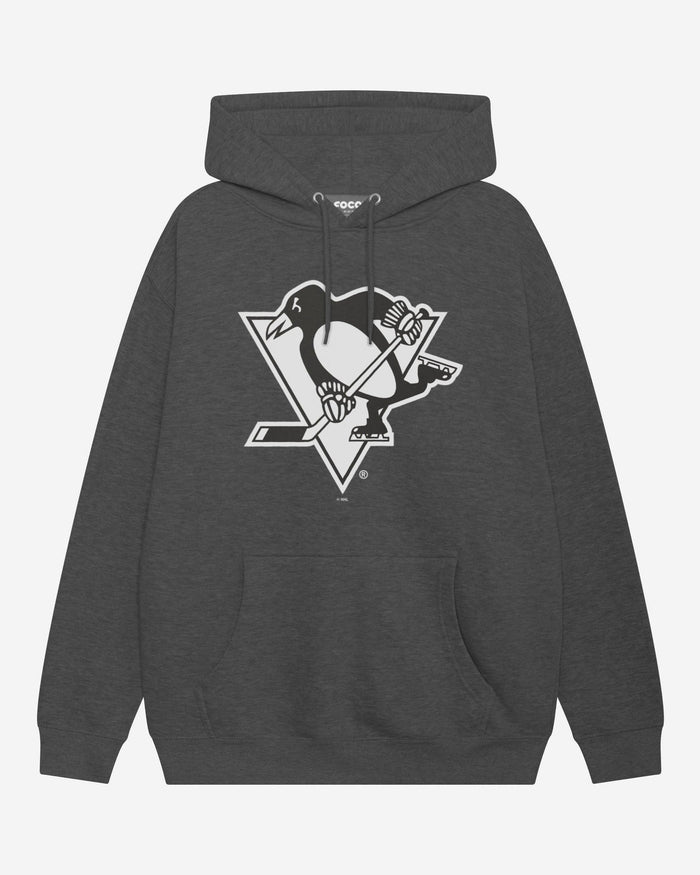 Pittsburgh Penguins Black & White Primary Logo Hoodie FOCO S - FOCO.com