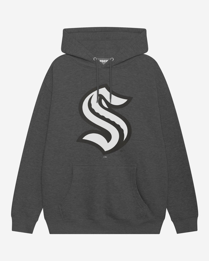 Seattle Kraken Black & White Primary Logo Hoodie FOCO S - FOCO.com