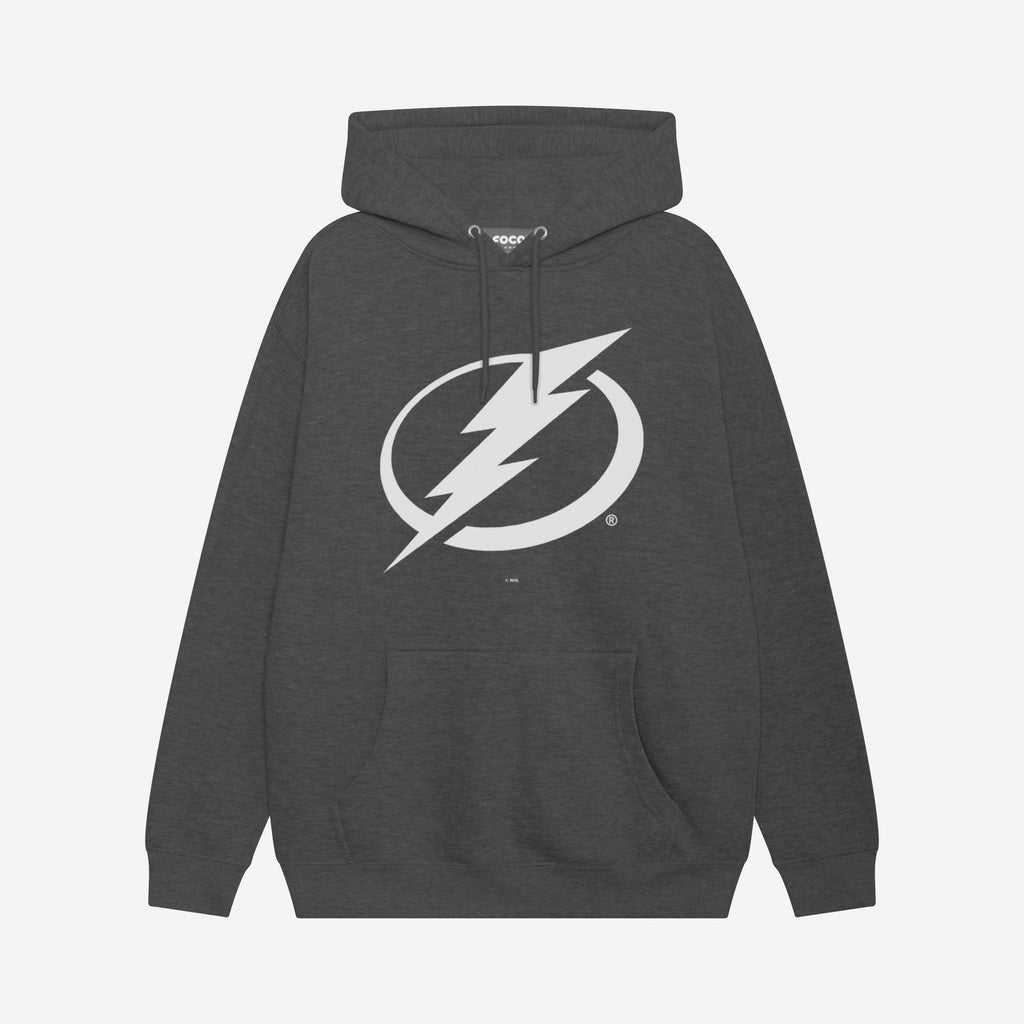 Tampa Bay Lightning Black & White Primary Logo Hoodie FOCO S - FOCO.com