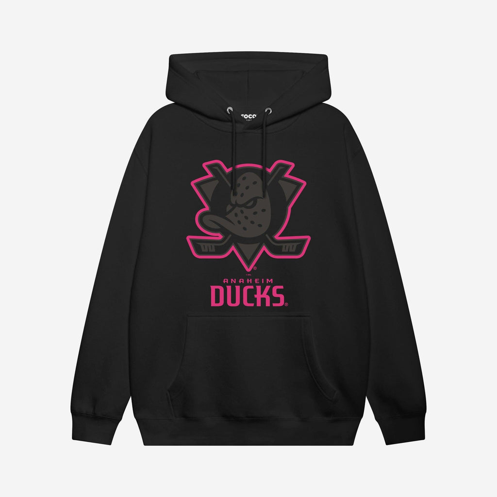 Anaheim Ducks Highlight Reel Hoodie FOCO Black/Neon Pink S - FOCO.com