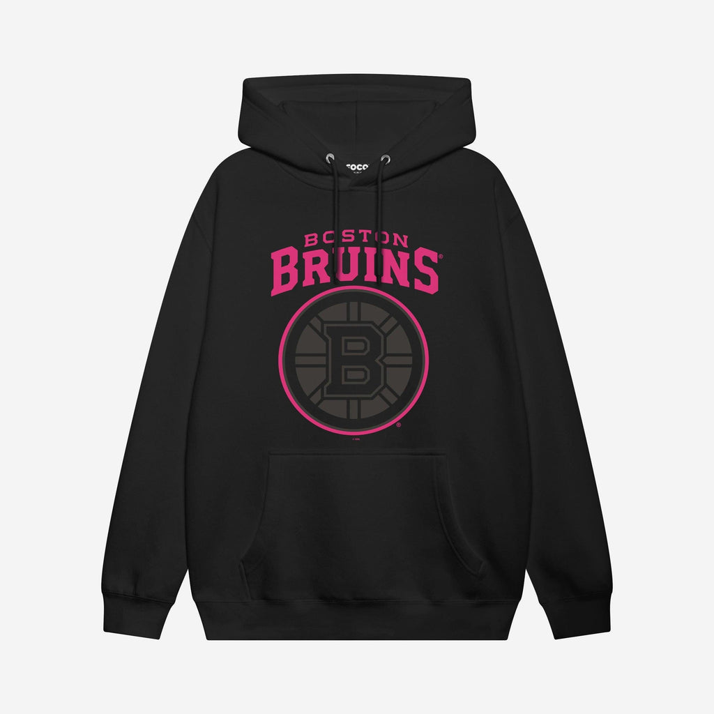Boston Bruins Highlight Reel Hoodie FOCO Black/Neon Pink S - FOCO.com