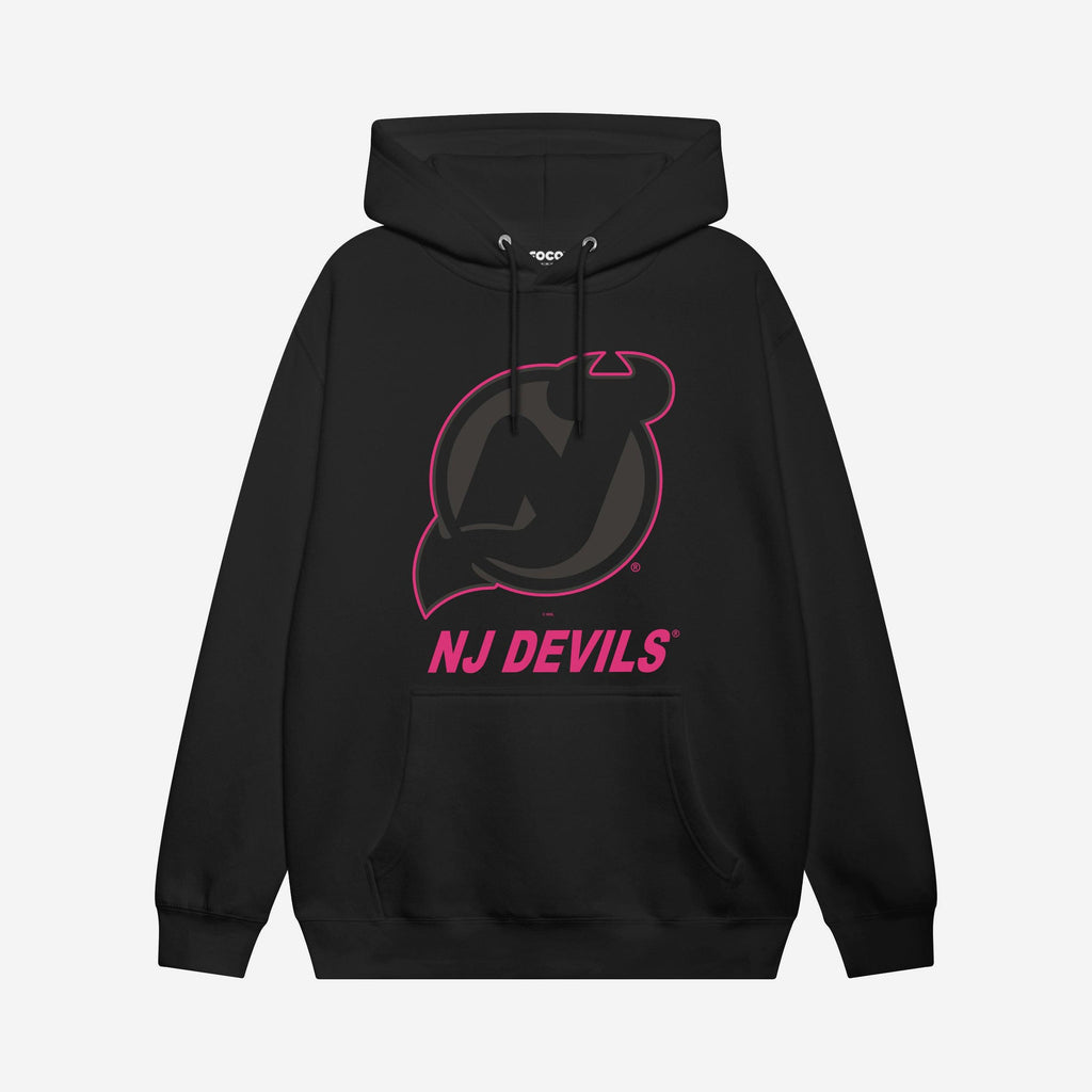 New Jersey Devils Highlight Reel Hoodie FOCO Black/Neon Pink S - FOCO.com