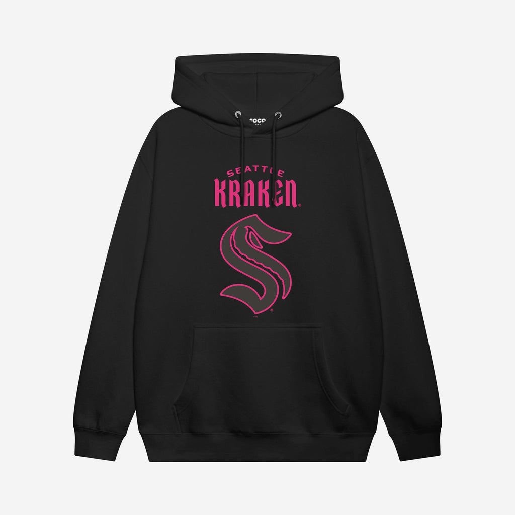 Seattle Kraken Highlight Reel Hoodie FOCO Black/Neon Pink S - FOCO.com