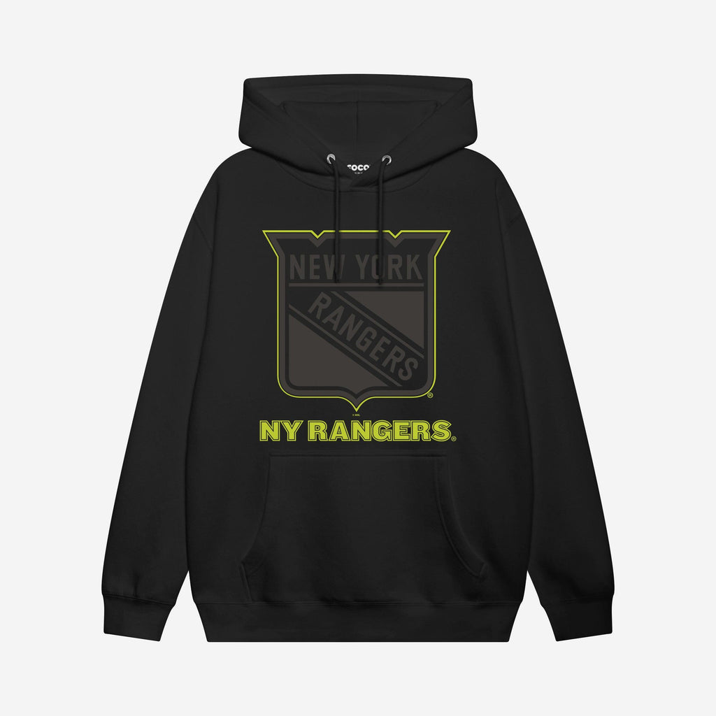 New York Rangers Highlight Reel Hoodie FOCO Black/Volt S - FOCO.com