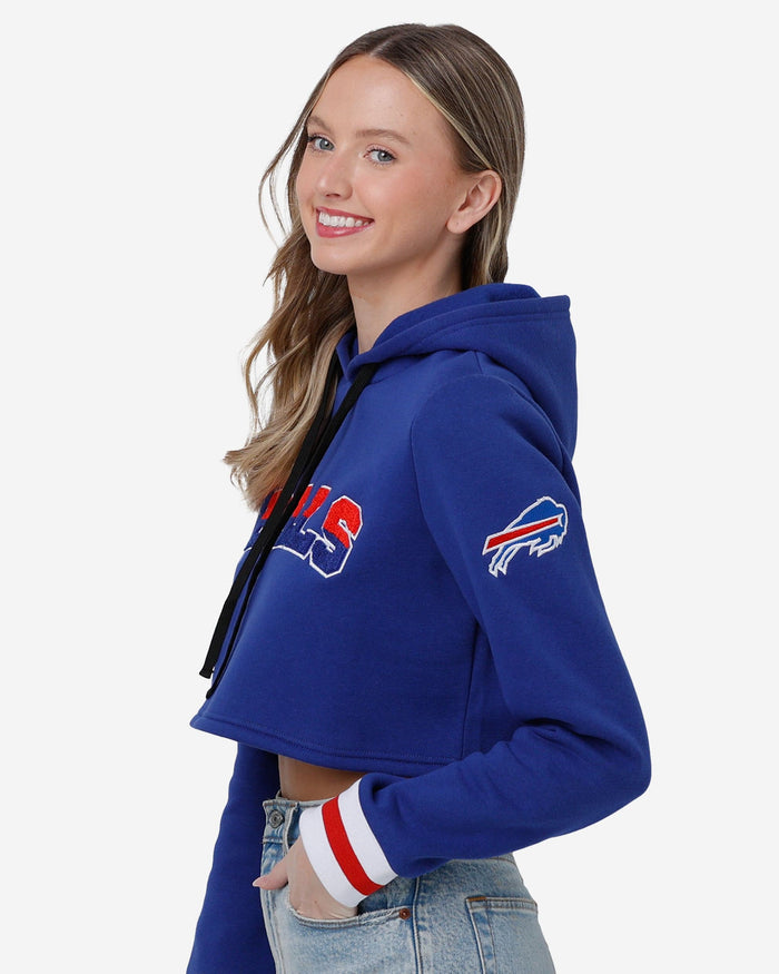 Buffalo Bills Womens Cropped Chenille Hoodie FOCO - FOCO.com