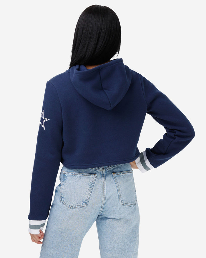 Dallas Cowboys Womens Cropped Chenille Hoodie FOCO - FOCO.com