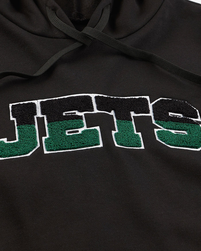 New York Jets Womens Cropped Chenille Hoodie FOCO - FOCO.com